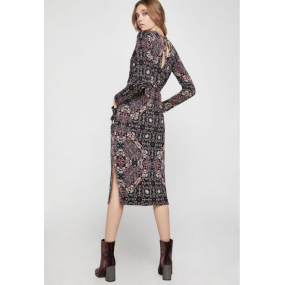 BCBGeneration Faux-Wrap Midi Dress - Picture 3 of 5